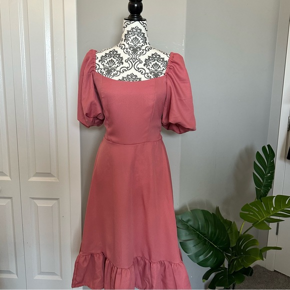 Puff Sleeve Dress - Picture 1 of 5